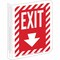Brady Exit Sign, Plastic, 9" W, 12" H, Exit, Red, White 45422 - alternate 1
